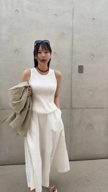 와플 쫀쫀 라인 나시 2