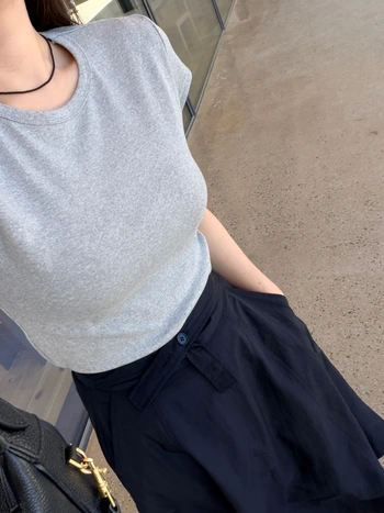 쫀쫀 탄탄 캡소매 티셔츠