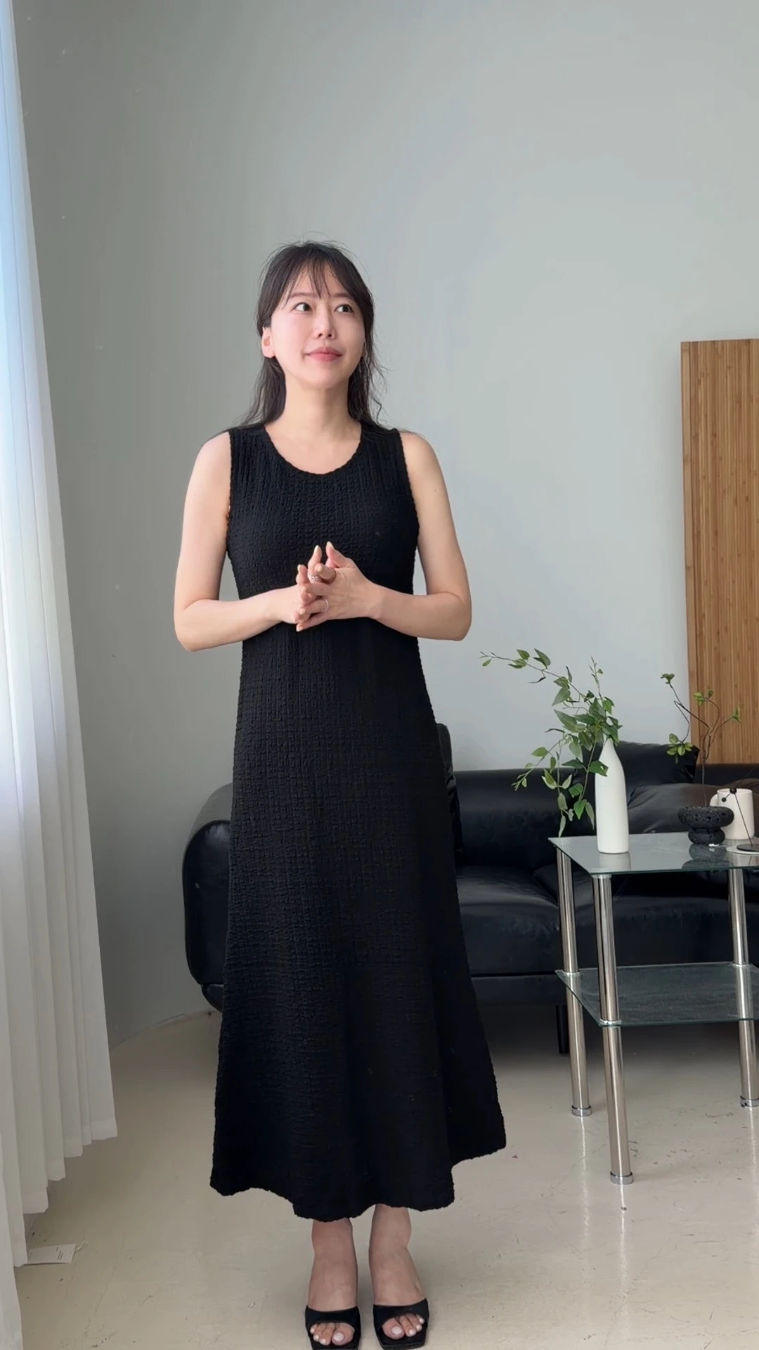 레이 썸머 스판 민소매 나시 원피스 상세 이미지 4