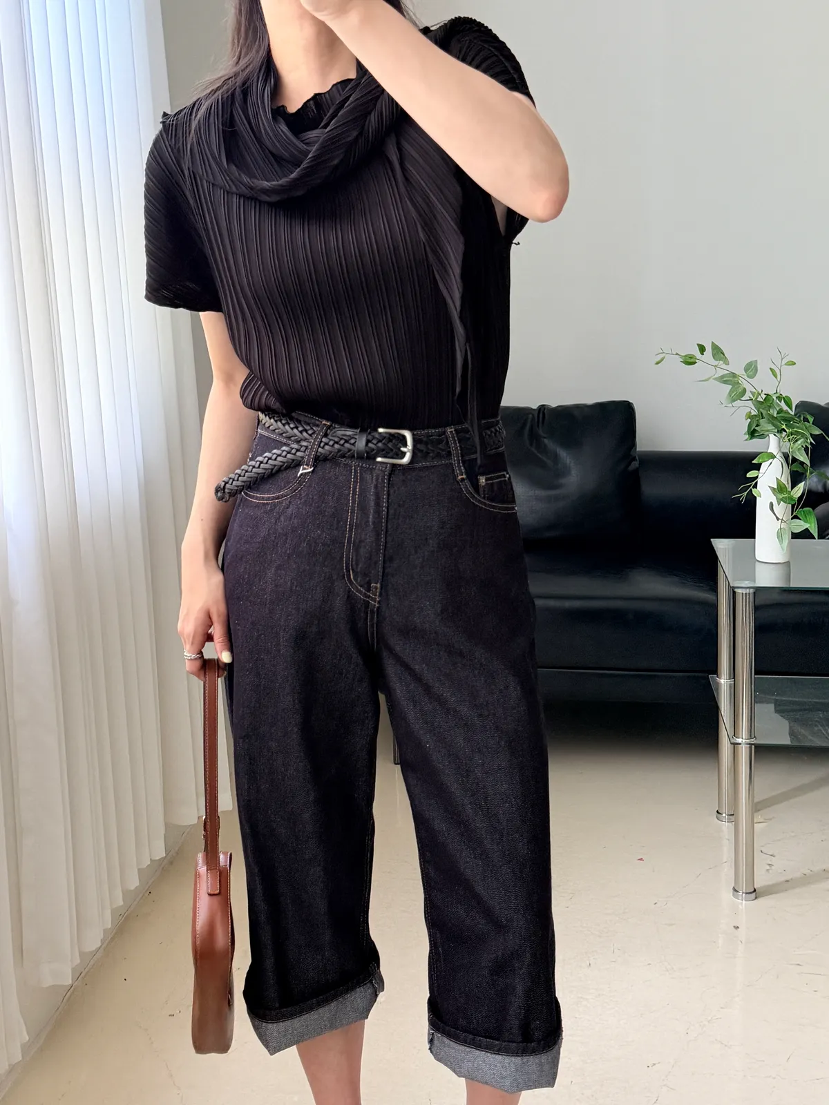 스카프 세트 플리츠 블라우스  상세 이미지 14