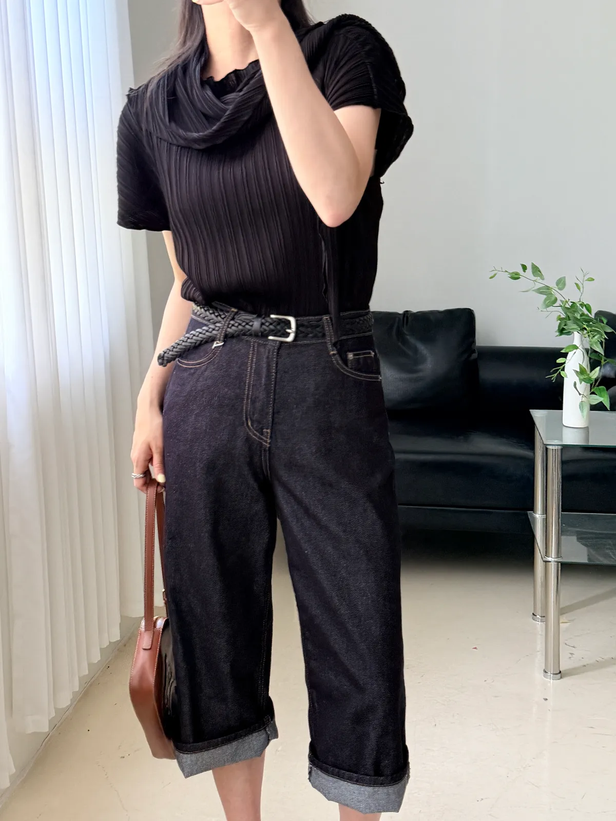 스카프 세트 플리츠 블라우스  상세 이미지 15