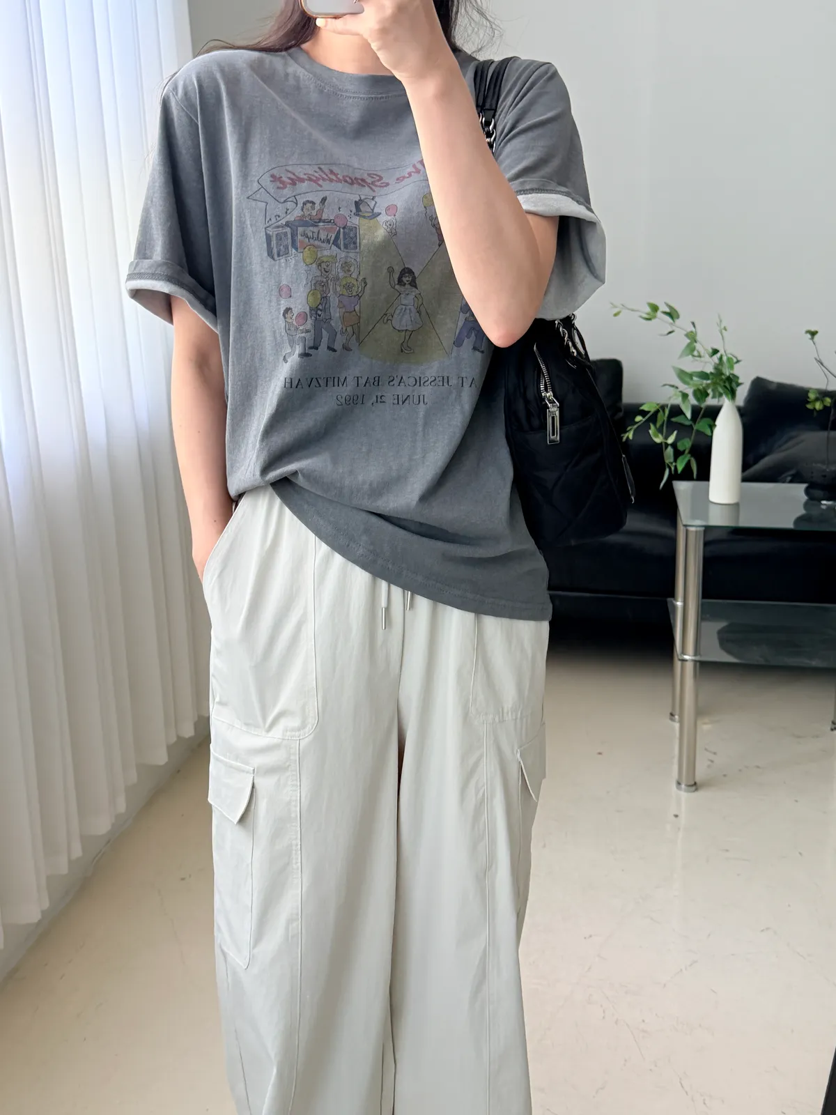프린팅 워싱 반팔 티셔츠  상세 이미지 3