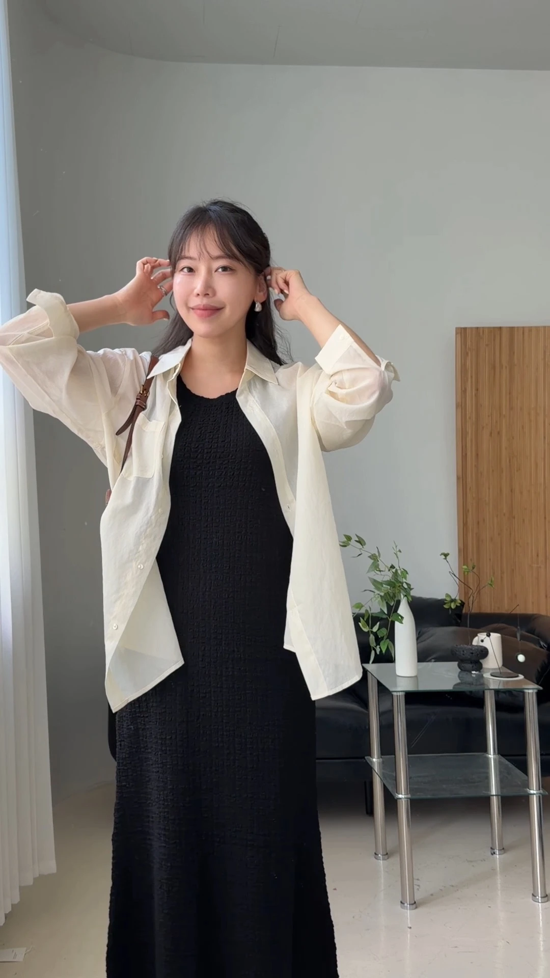 고앤 뒷 트임 리본 셔츠 상세 이미지 22