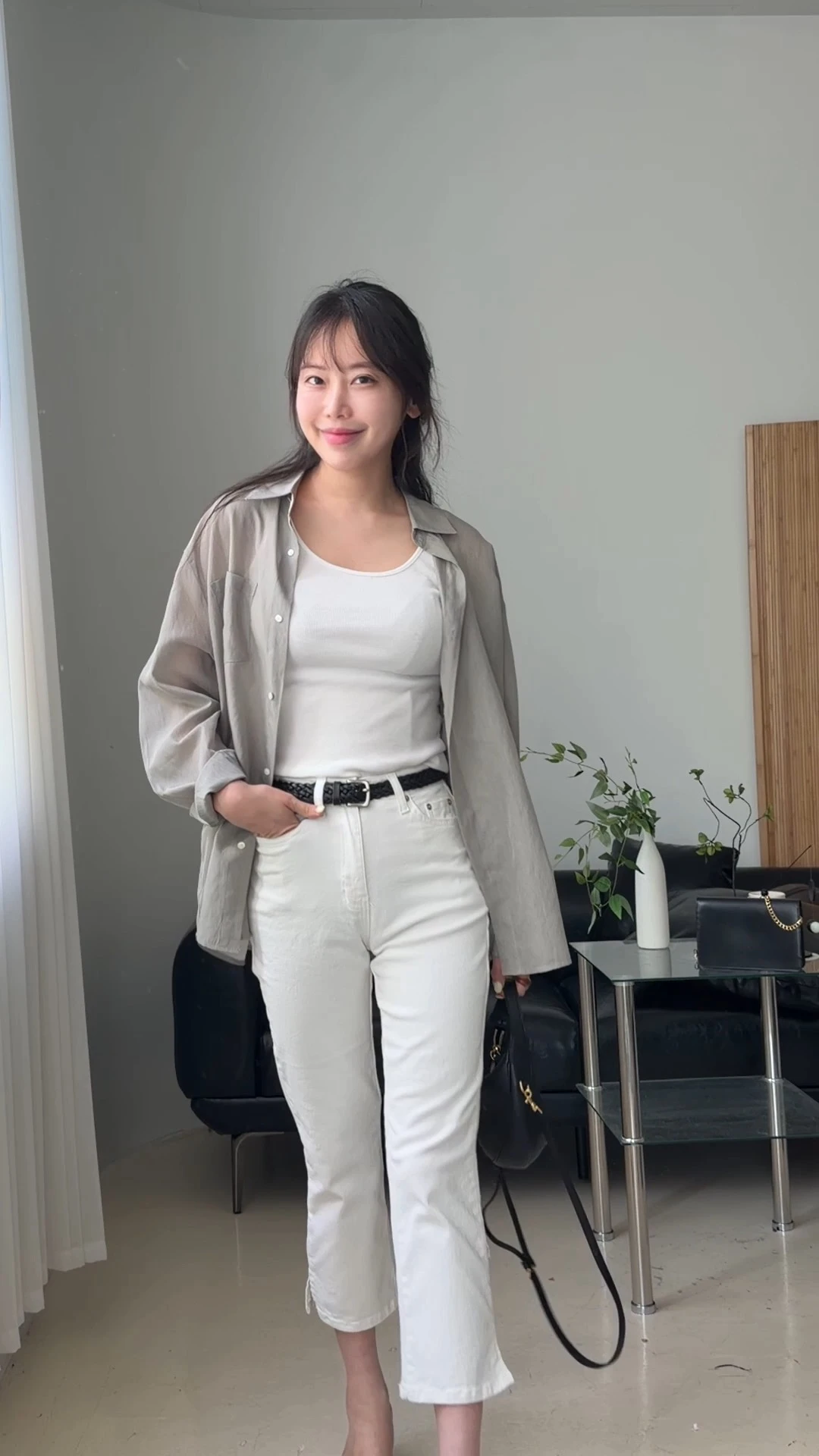 고앤 뒷 트임 리본 셔츠 상세 이미지 33
