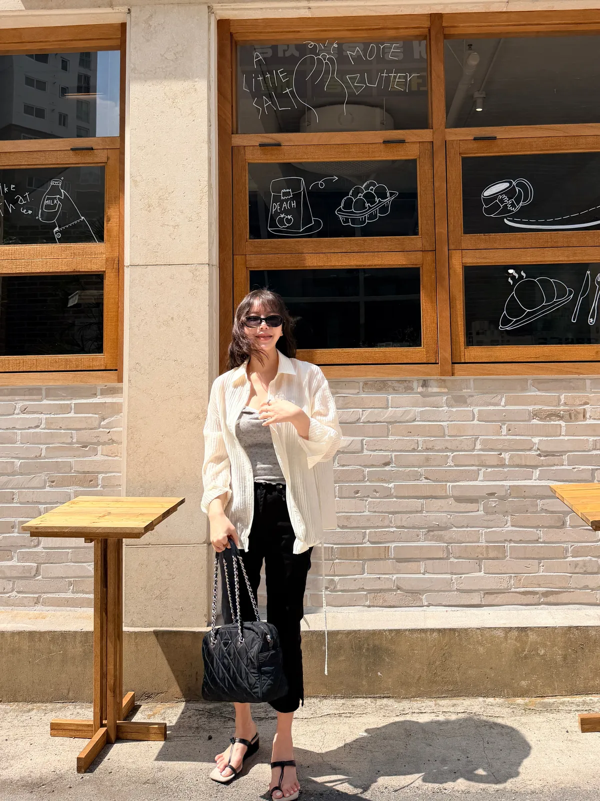 시스루 썸머 루즈핏 볼륨 셔츠블라우스  상세 이미지 1
