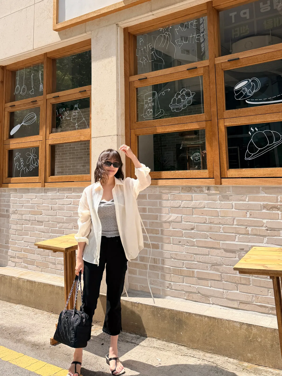 시스루 썸머 루즈핏 볼륨 셔츠블라우스  상세 이미지 2