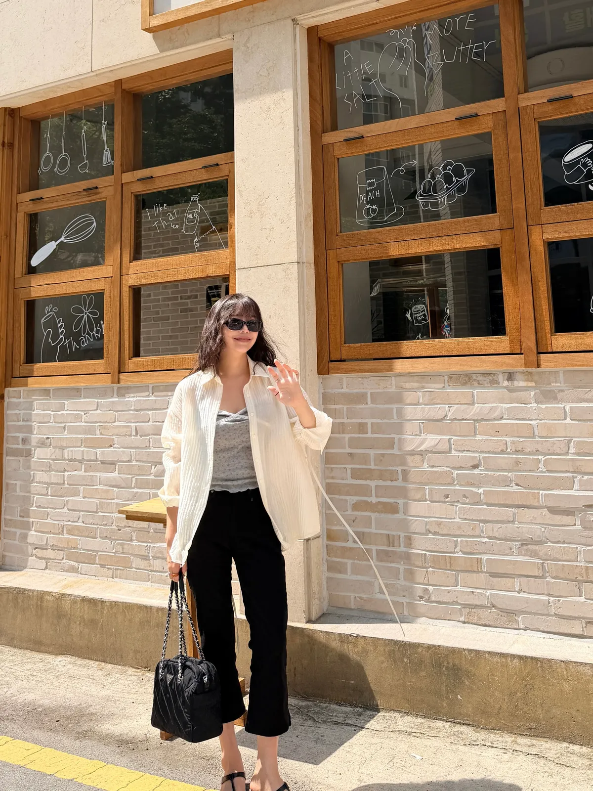 시스루 썸머 루즈핏 볼륨 셔츠블라우스  상세 이미지 4