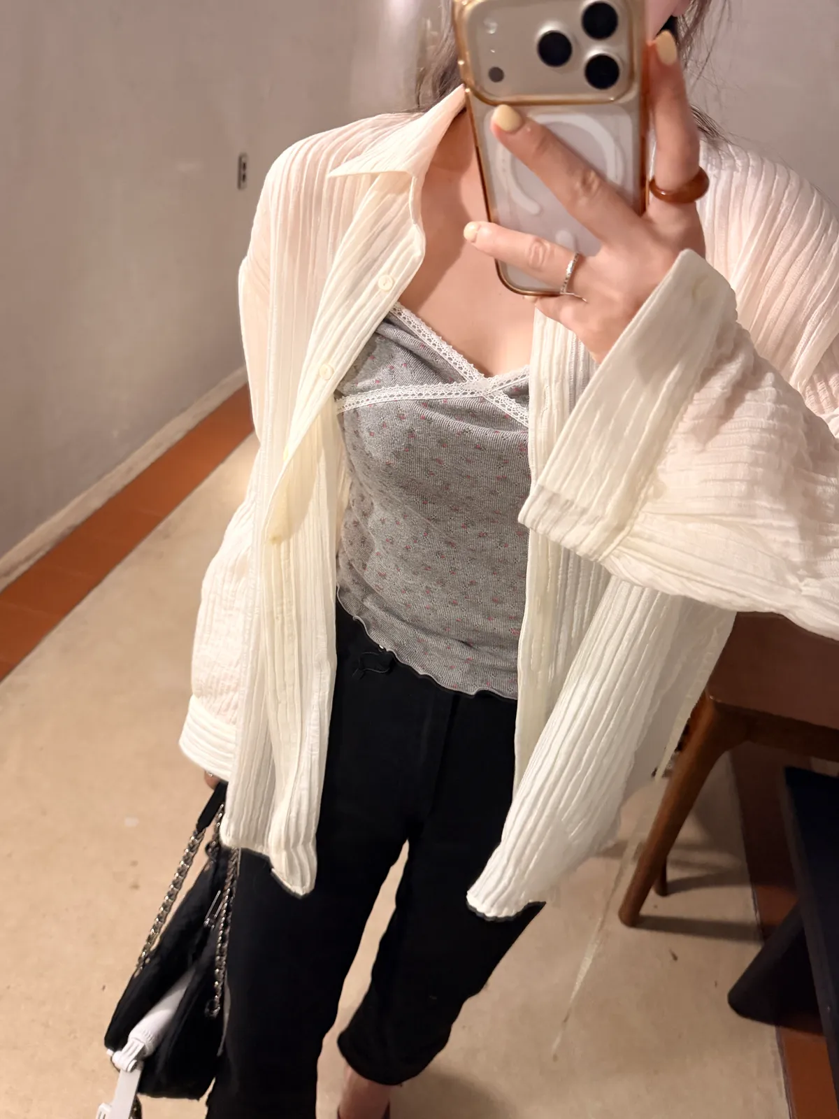 시스루 썸머 루즈핏 볼륨 셔츠블라우스  - Image 1