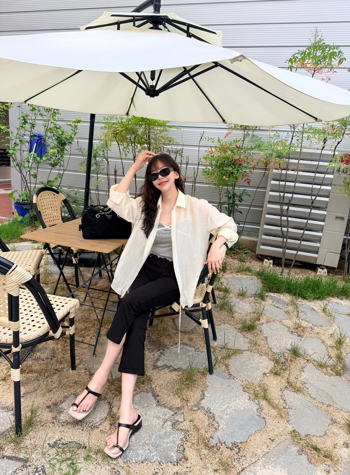 시스루 썸머 루즈핏 볼륨 셔츠블라우스  상세 이미지 12