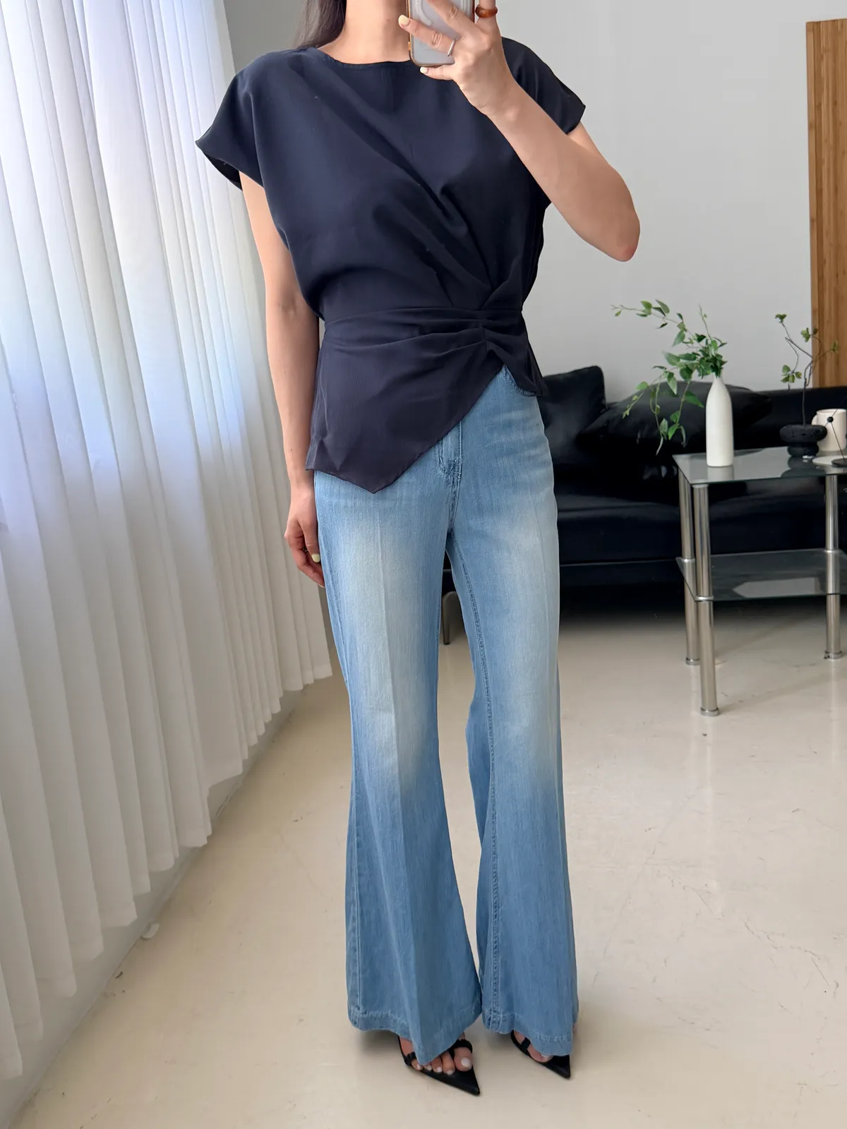 레직기 부츠컷 롱 데님청바지 상세 이미지 16