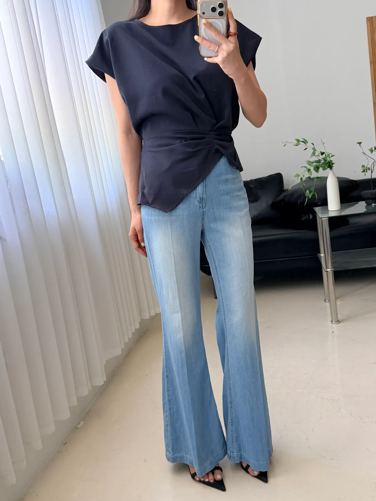 레직기 부츠컷 롱 데님청바지 상세 이미지 17
