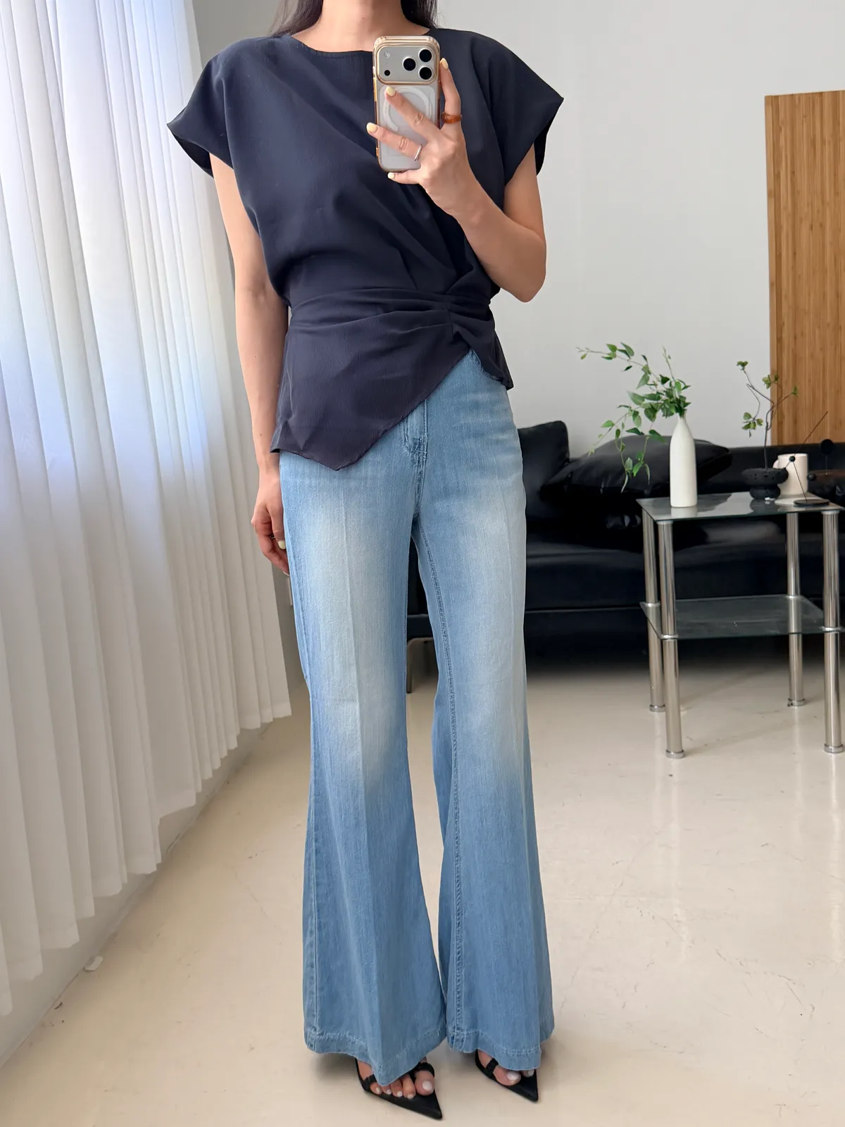 레직기 부츠컷 롱 데님청바지 상세 이미지 18