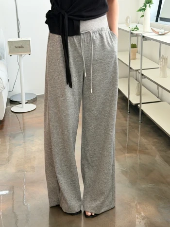 체형커버 찰랑찰랑 와이드 밴딩팬츠 (숏,미디,롱)