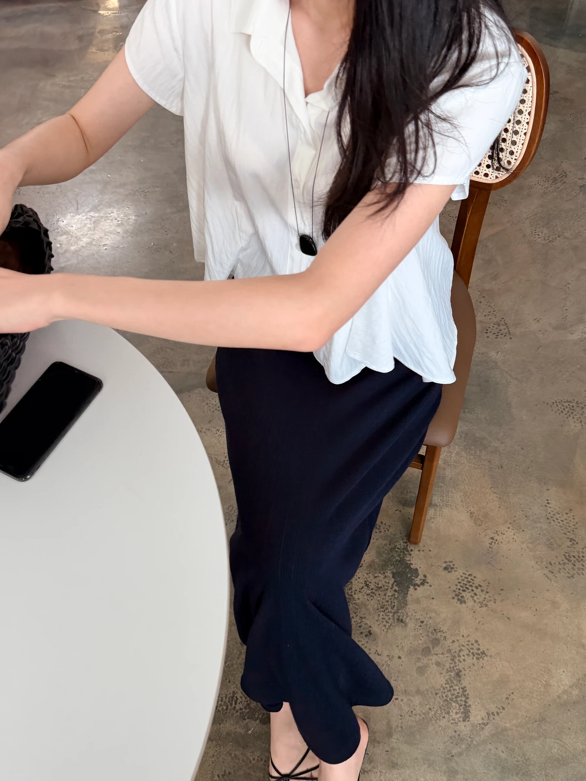 허리밴딩 플리츠 a라인 롱스커트  상세 이미지 16