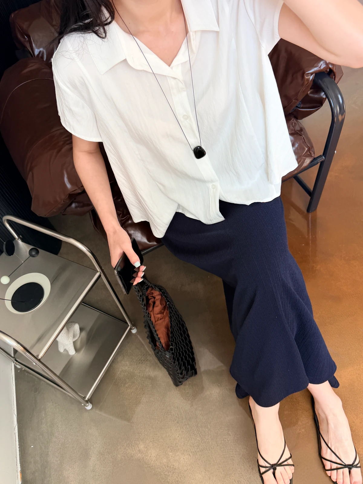 허리밴딩 플리츠 a라인 롱스커트  상세 이미지 22