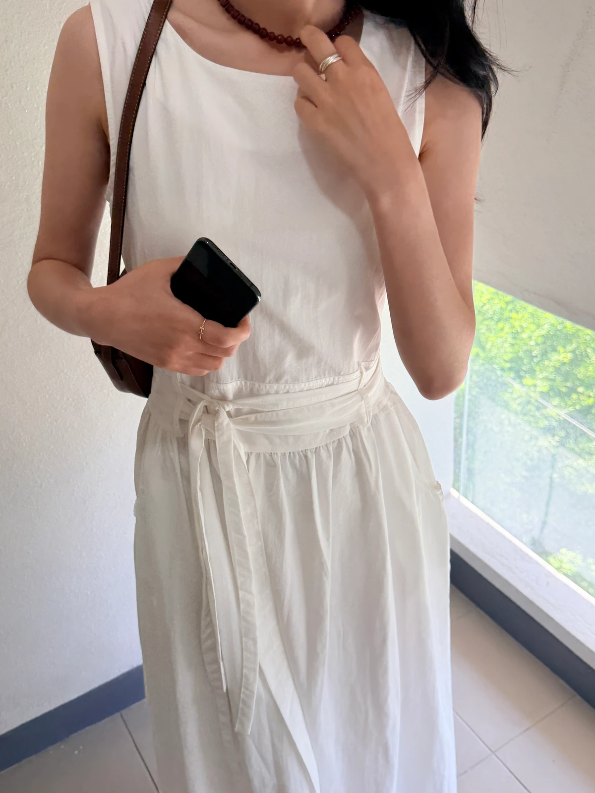 나시 끈 A라인 바스락 롱원피스 (배송18일부터) 상세 이미지 23
