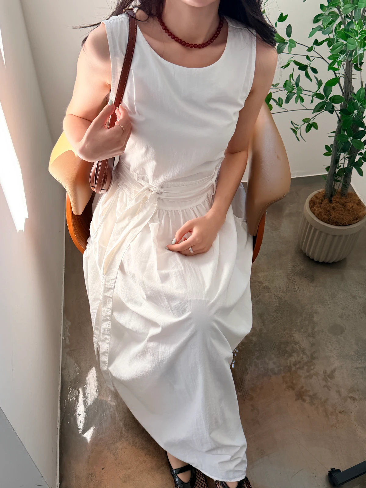 나시 끈 A라인 바스락 롱원피스 (배송18일부터) 상세 이미지 28