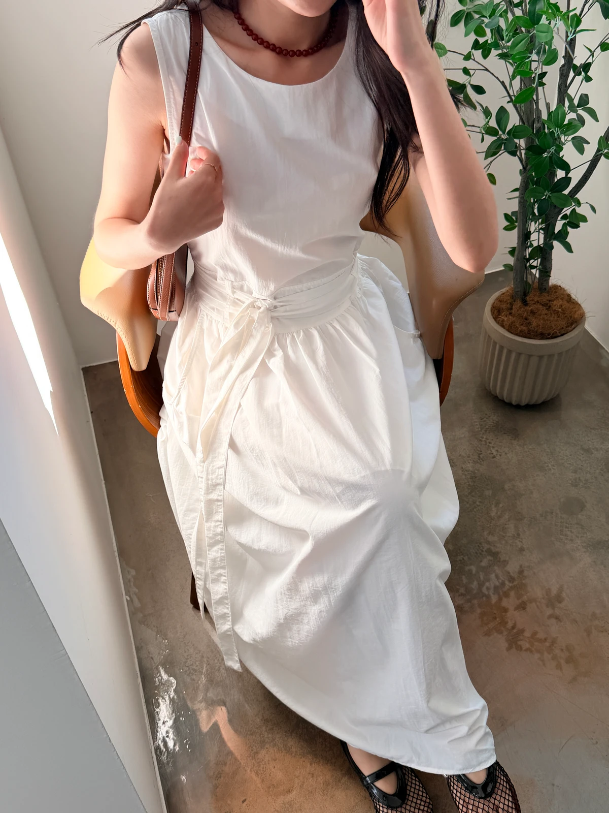 나시 끈 A라인 바스락 롱원피스 (배송18일부터) 상세 이미지 29