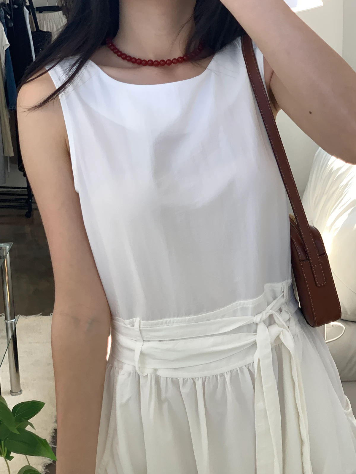 나시 끈 A라인 바스락 롱원피스 (배송18일부터) 상세 이미지 45