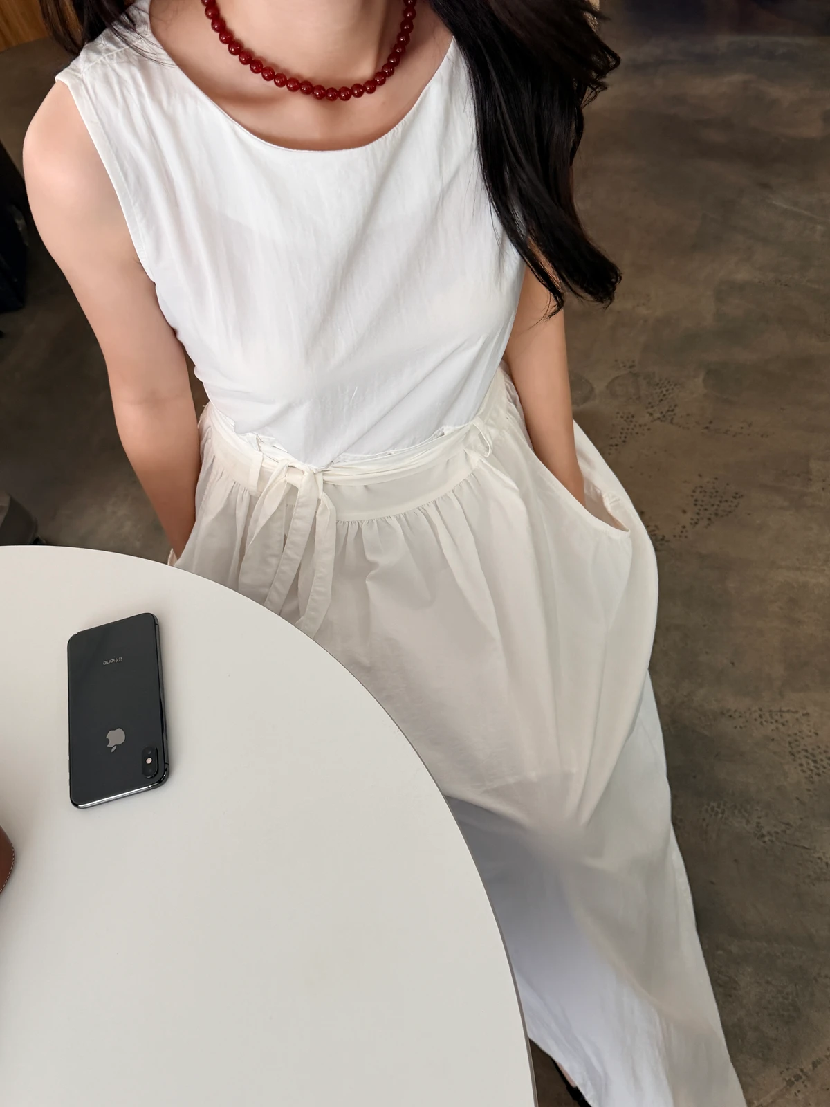 나시 끈 A라인 바스락 롱원피스 (배송18일부터) 상세 이미지 47