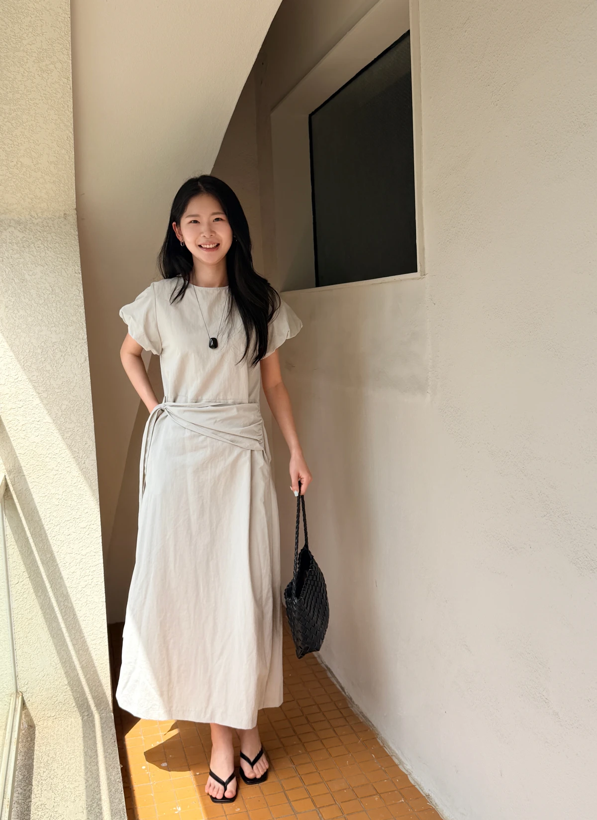퍼프 바스락 고리 롱원피스  상세 이미지 2