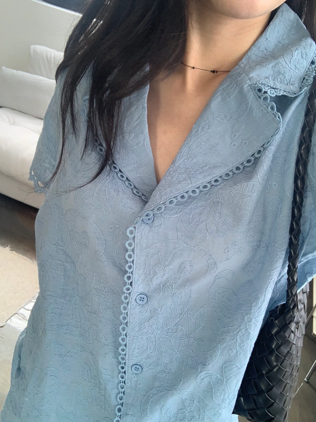 애니 자수 펀칭 셔츠 블라우스  상세 이미지 29