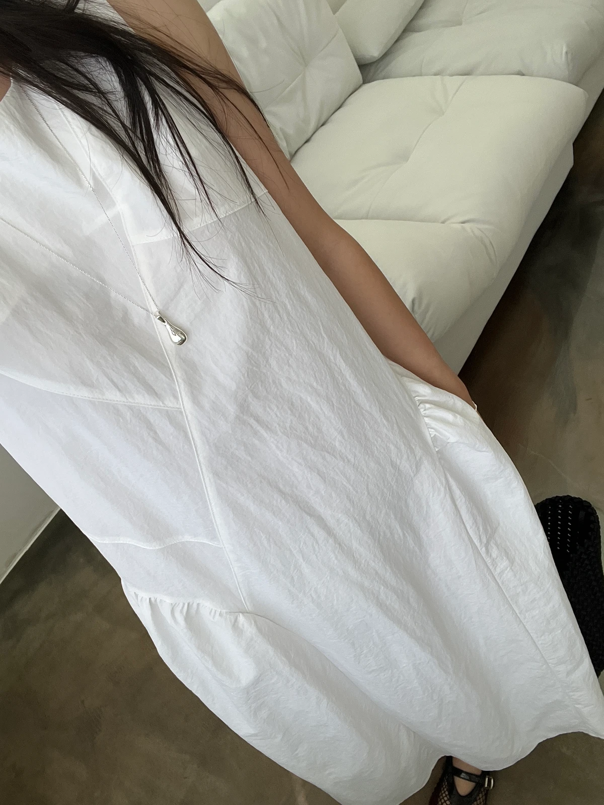 바스락 볼륨 슬리브리스 원피스  상세 이미지 17