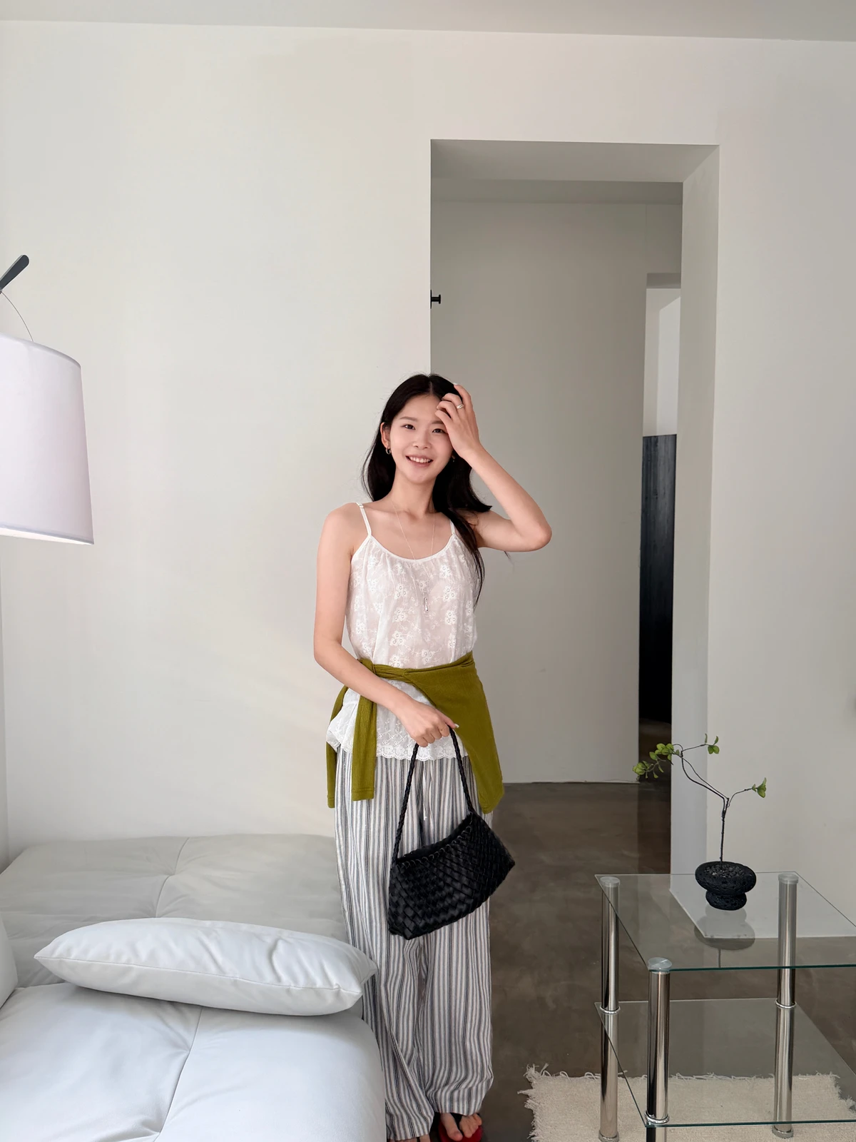 자수 레이스 나시 블라우스 상세 이미지 9