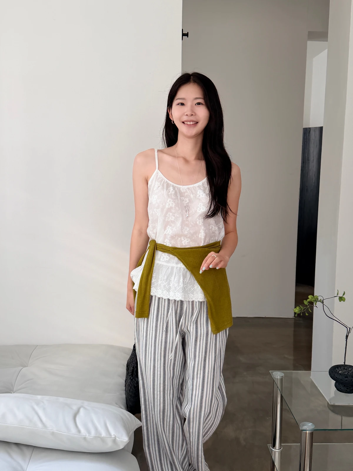 자수 레이스 나시 블라우스 상세 이미지 7