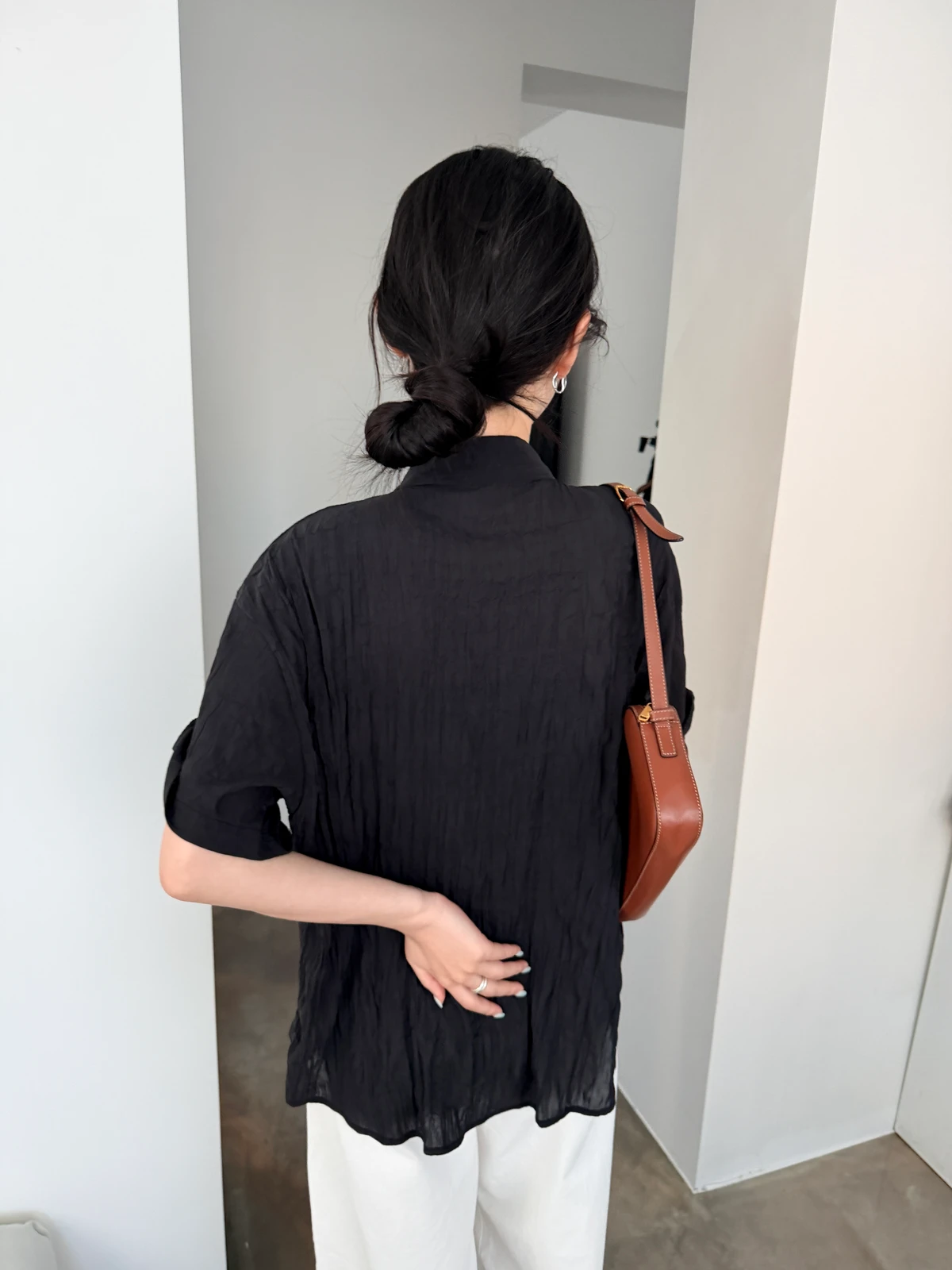 주름 오버핏 썸머 반팔셔츠 상세 이미지 25