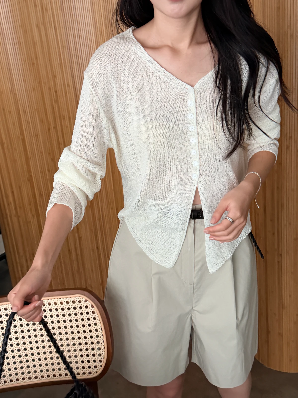 부클 트임 루즈핏 가디건 상세 이미지 30
