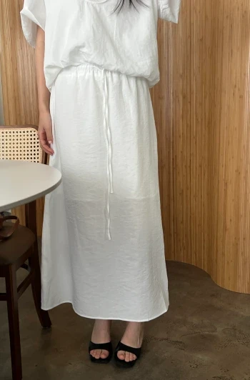 허리밴딩 소프 롱스커트  2