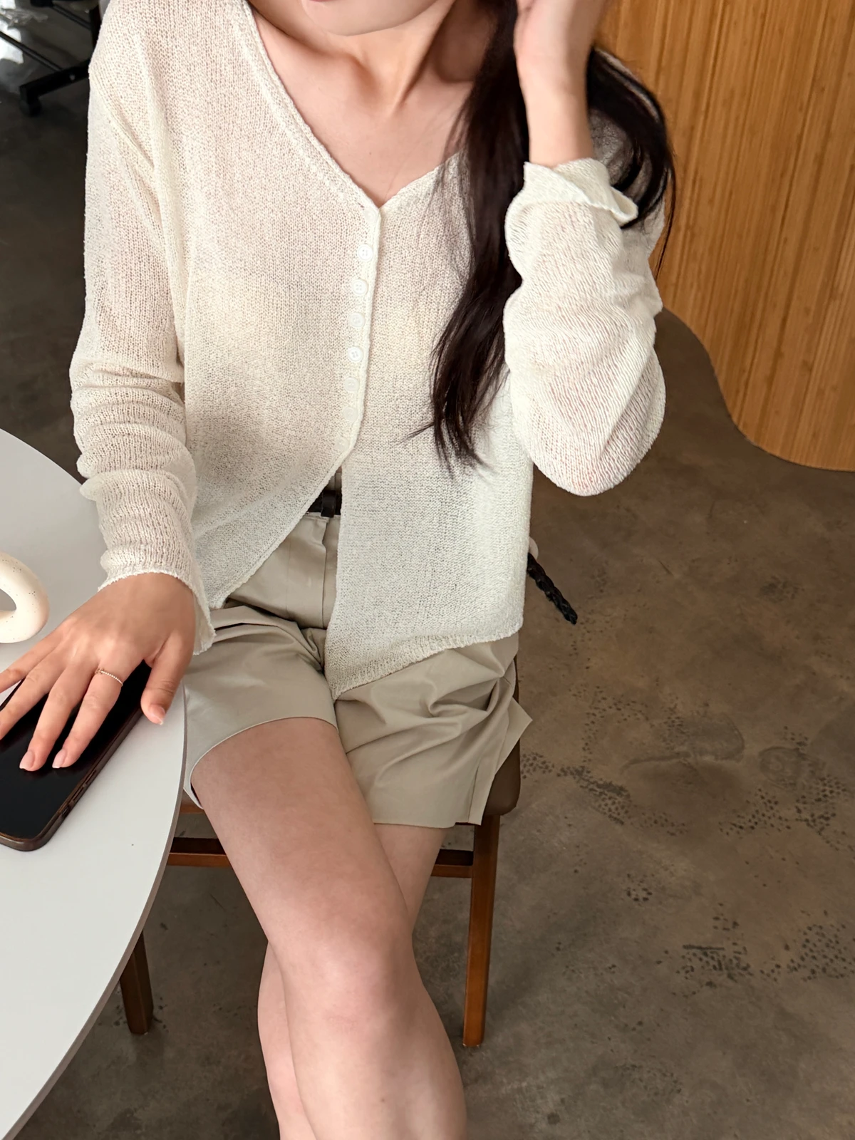 허리밴딩 4부 핀턱 팬츠  상세 이미지 17