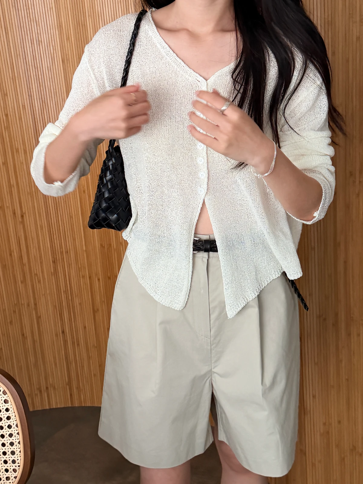 허리밴딩 4부 핀턱 팬츠  상세 이미지 24