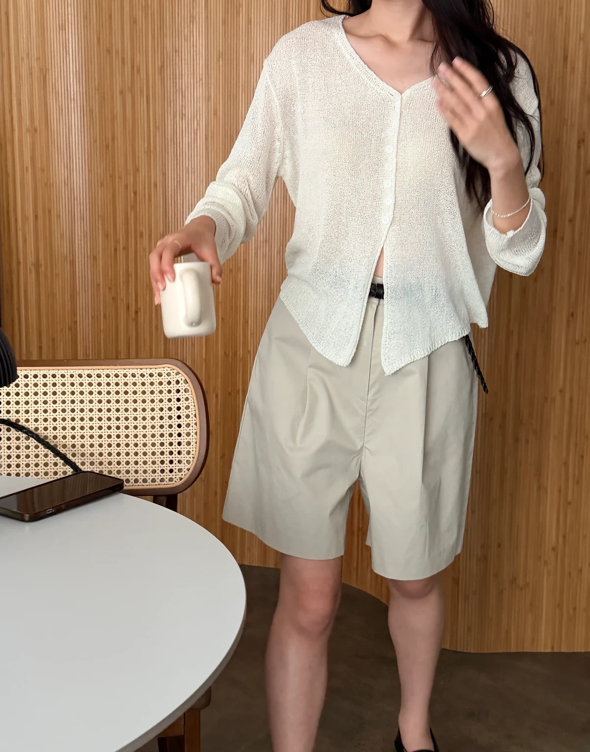 허리밴딩 4부 핀턱 팬츠  상세 이미지 21