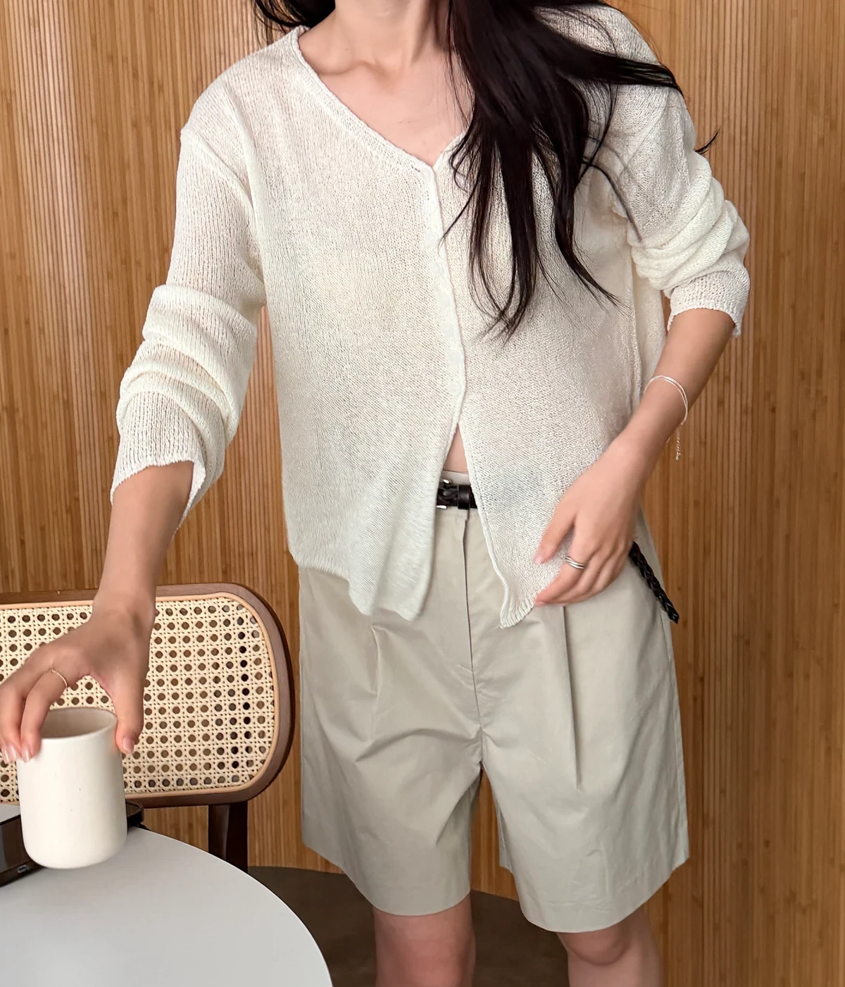허리밴딩 4부 핀턱 팬츠  상세 이미지 22