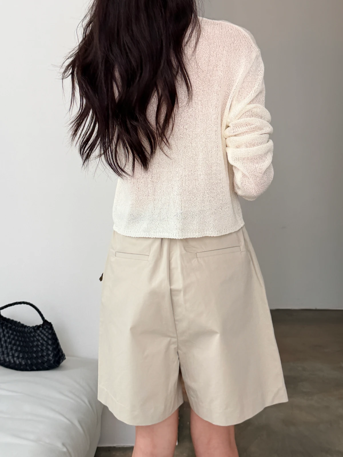 허리밴딩 4부 핀턱 팬츠  상세 이미지 5