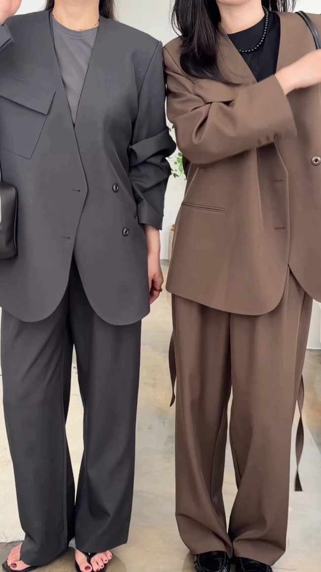노카라 프리미엄 셋업 오버핏 자켓 