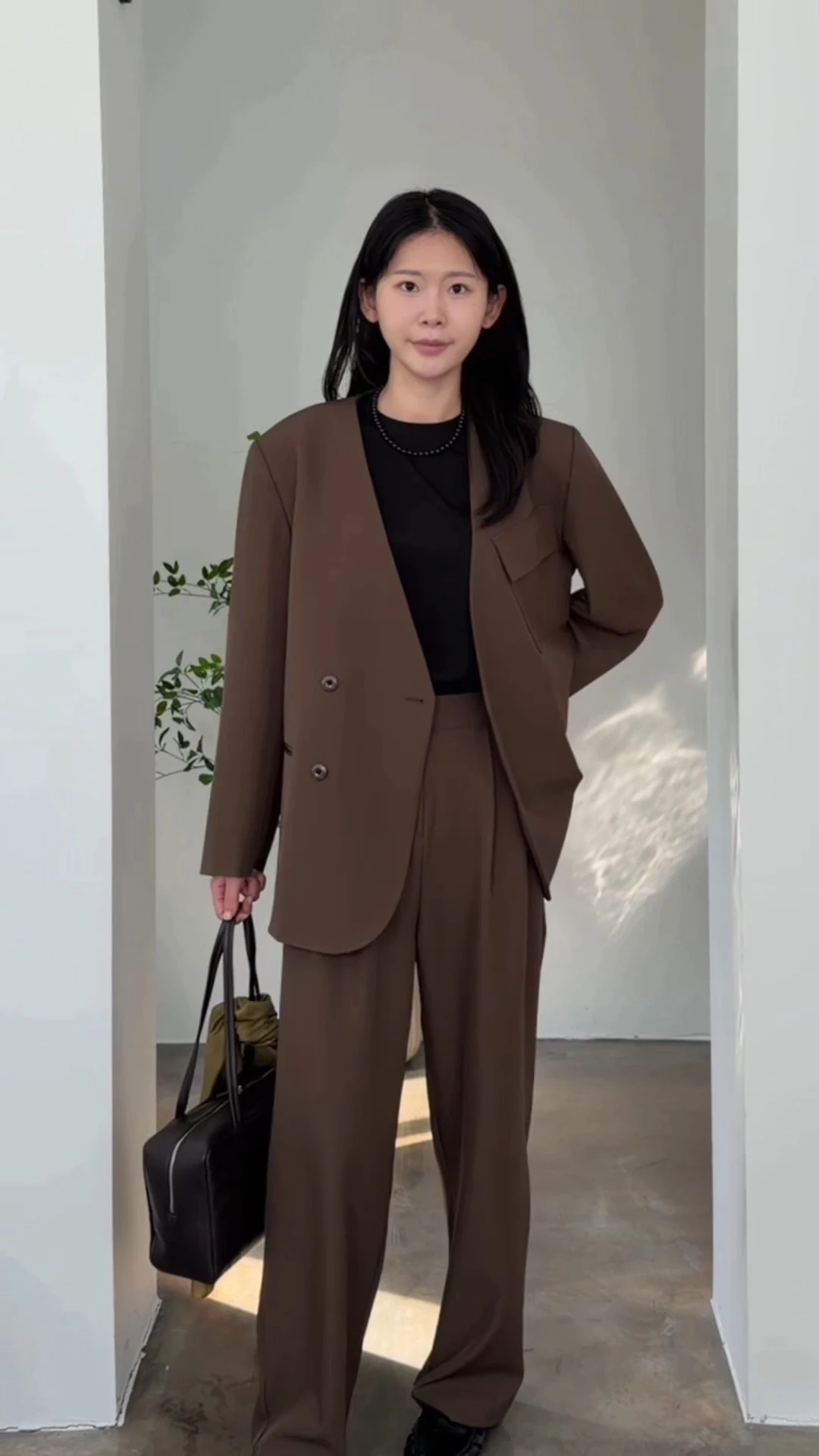 노카라 프리미엄 셋업 오버핏 자켓 상세 이미지 13