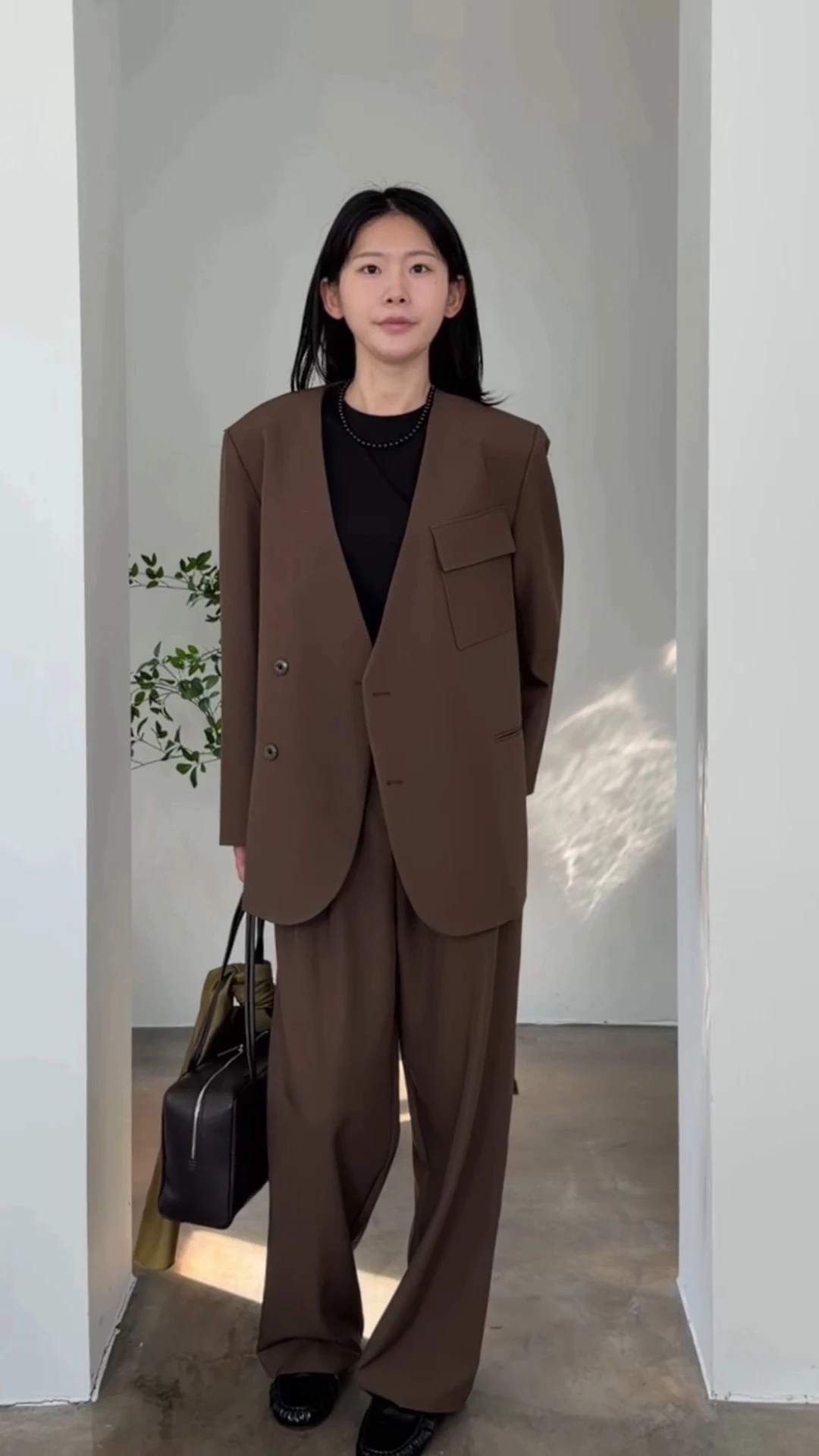 노카라 프리미엄 셋업 오버핏 자켓 상세 이미지 17