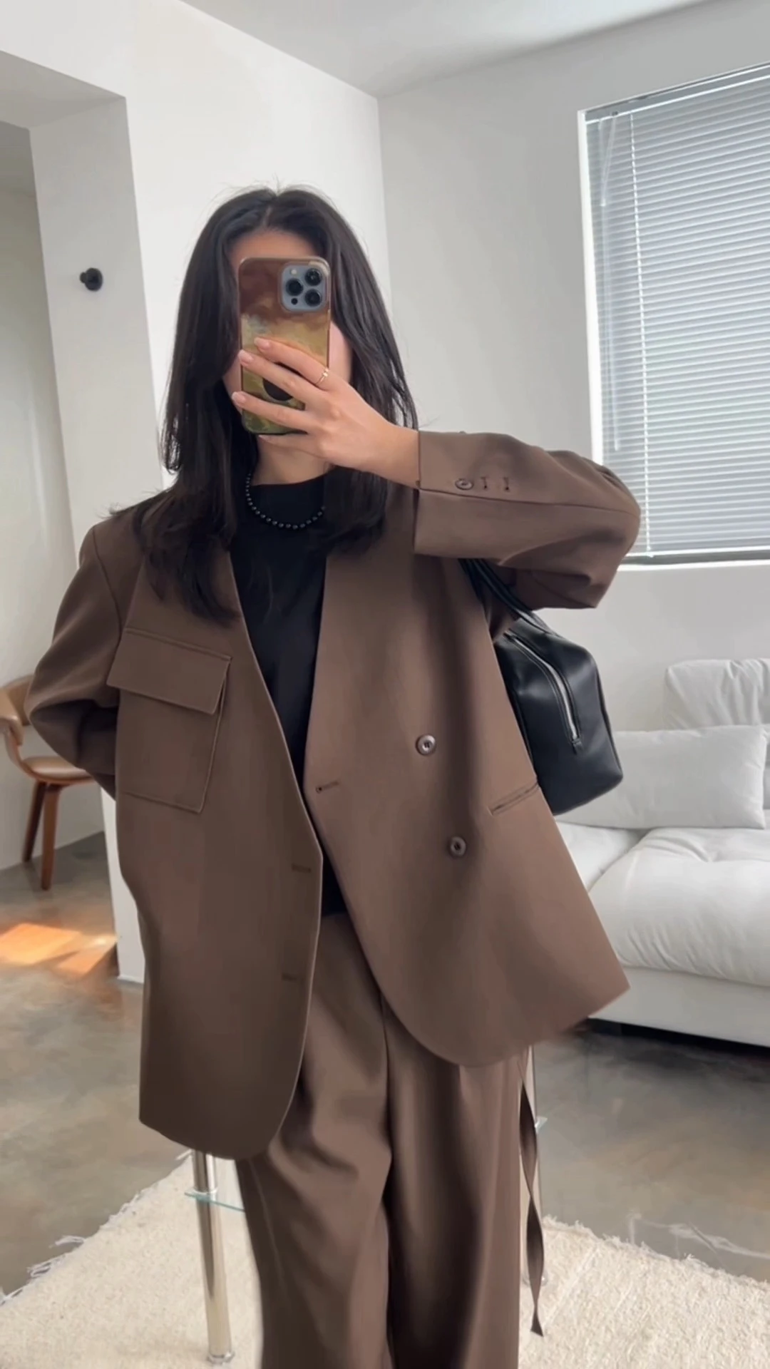 노카라 프리미엄 셋업 오버핏 자켓 상세 이미지 25