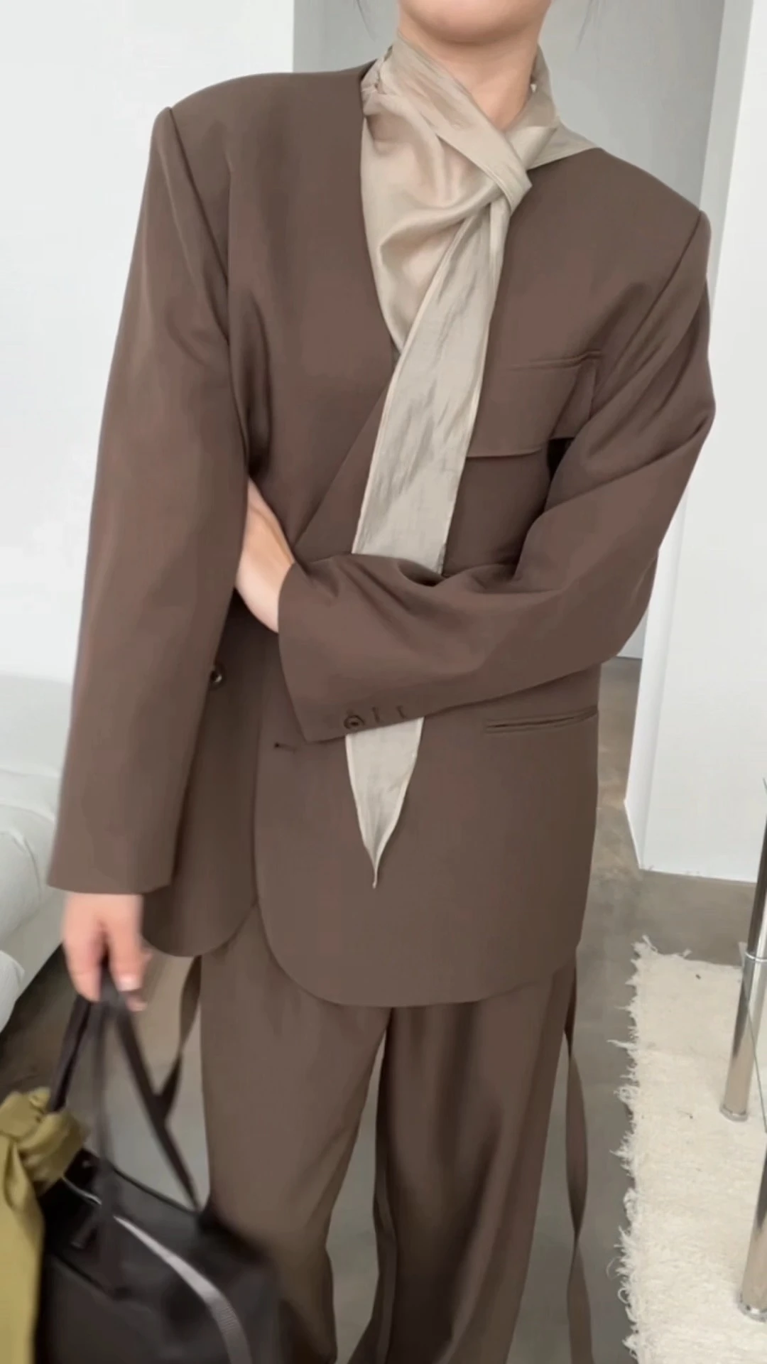 노카라 프리미엄 셋업 오버핏 자켓 상세 이미지 27