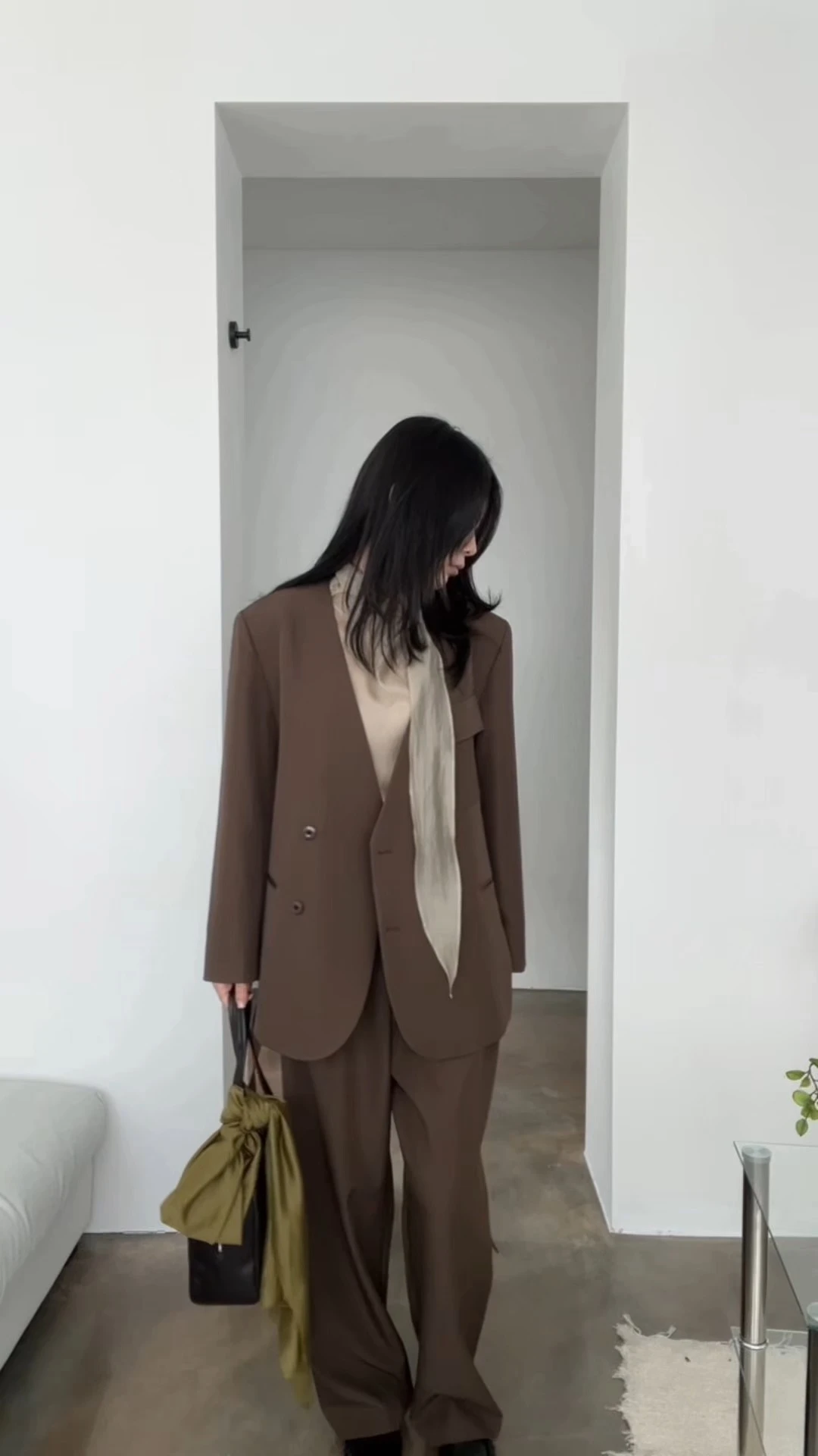 노카라 프리미엄 셋업 오버핏 자켓 상세 이미지 32