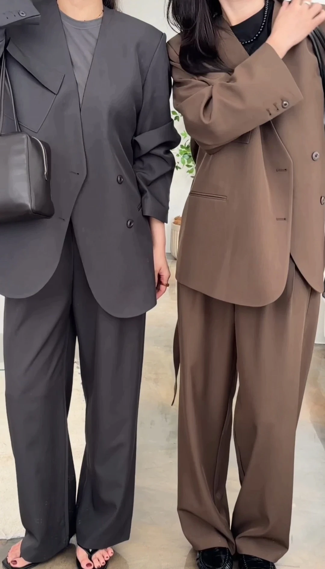 노카라 프리미엄 셋업 오버핏 자켓 상세 이미지 8