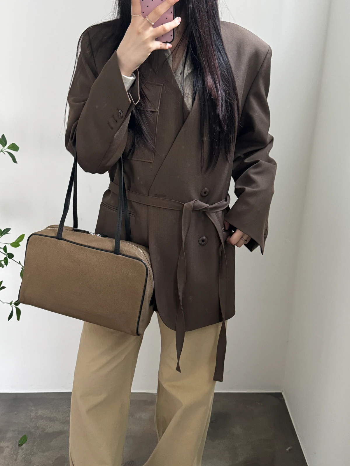 노카라 프리미엄 셋업 오버핏 자켓 상세 이미지 6