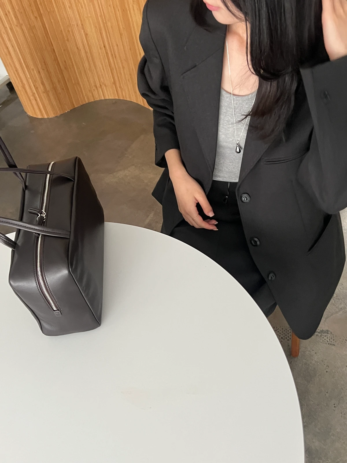 프리미엄 렌 루즈핏 셋업자켓 상세 이미지 19