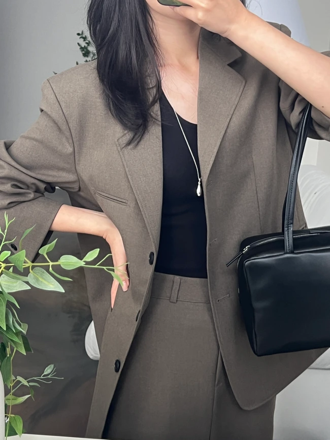프리미엄 렌 루즈핏 셋업자켓 2