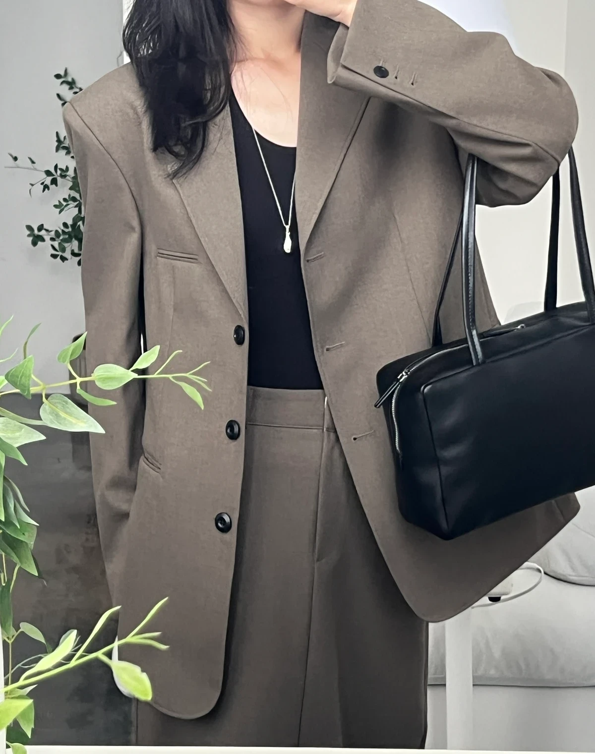 프리미엄 렌 루즈핏 셋업자켓 상세 이미지 17