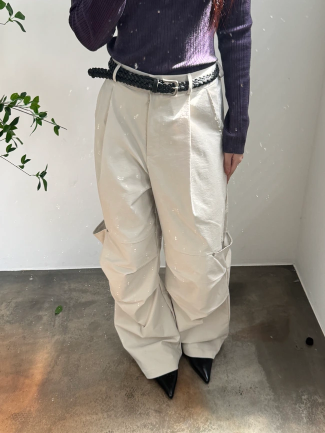 어반 롱 와이드 핀턱 팬츠