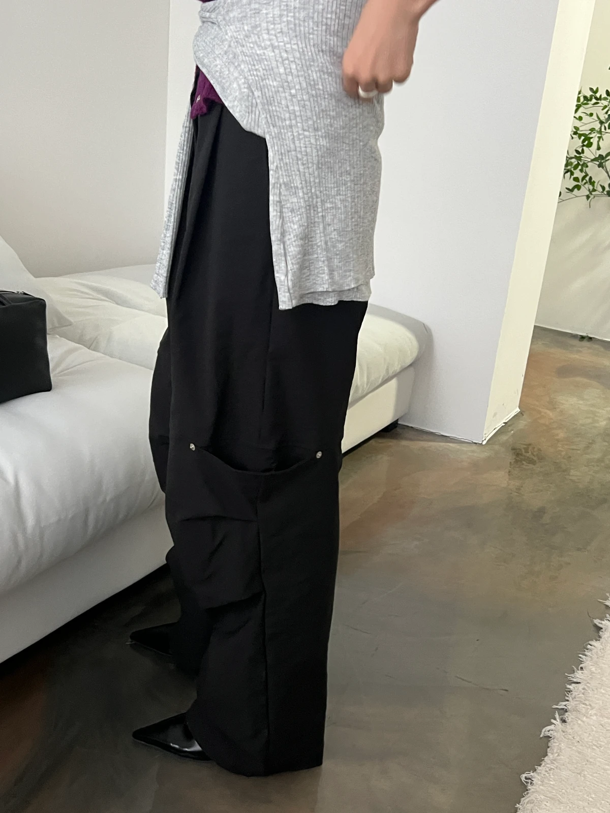 어반 롱 와이드 핀턱 팬츠 상세 이미지 1